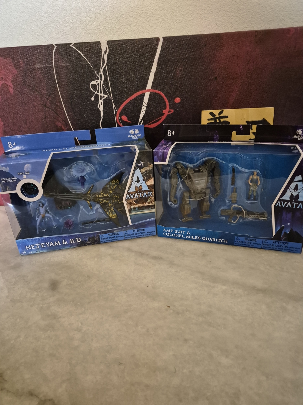 McFarlane Toys Avatar World of Pandora Neteyam, Ilu, AMP Suit & Quaritch New